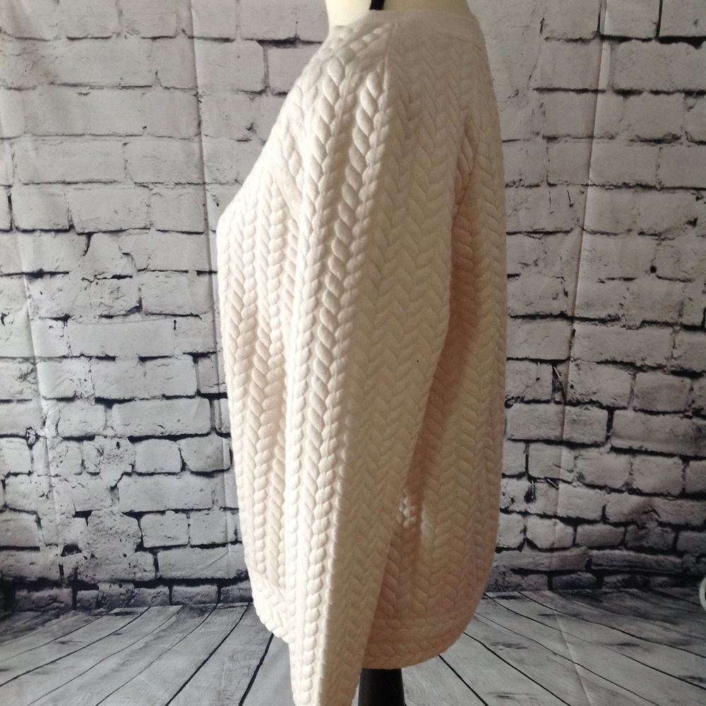 LOFT quilted sweatshirt/sweater, petite medium - Picture 2 of 6